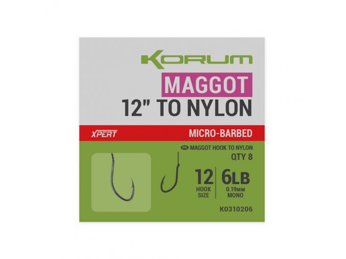 k0310206 maggot hook to nylon micro barbed size 12 st 01