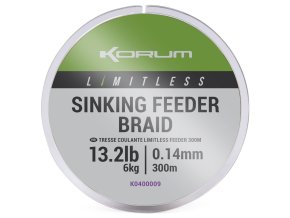korum spletana snura limitless sinking feeder braid 300 m