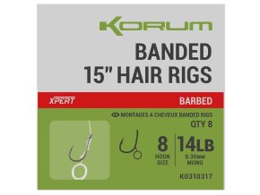 korum navazec banded hair rigs barbed 8 ks delka 15