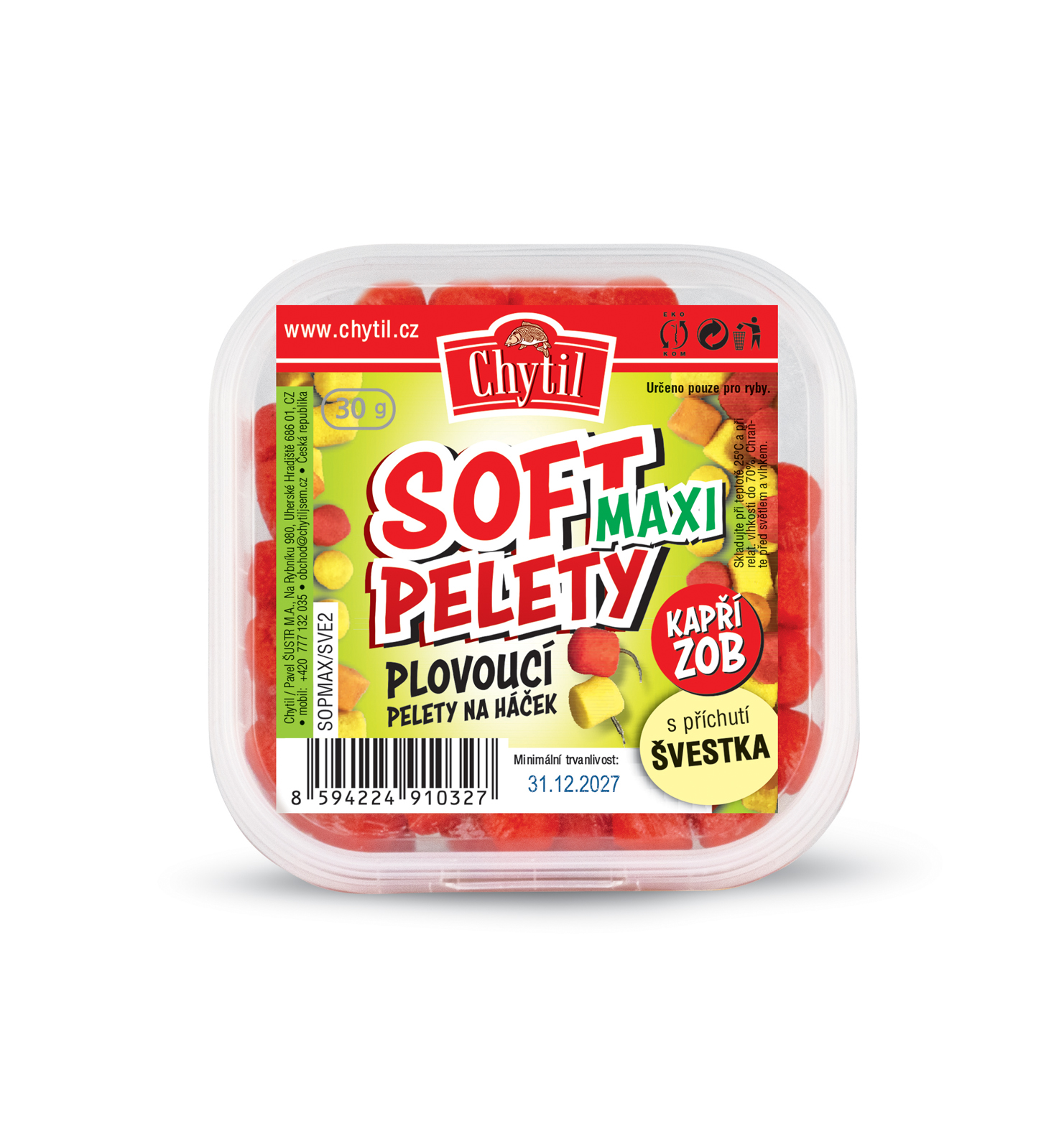 Soft pelety MAXI - plovoucí – ČESNEK