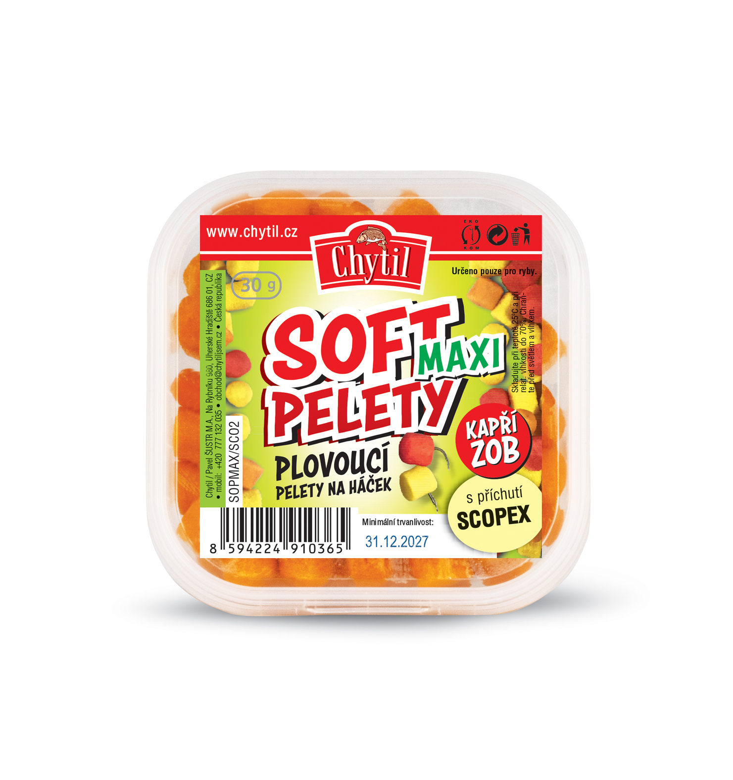 Soft pelety MAXI - plovoucí – ČESNEK