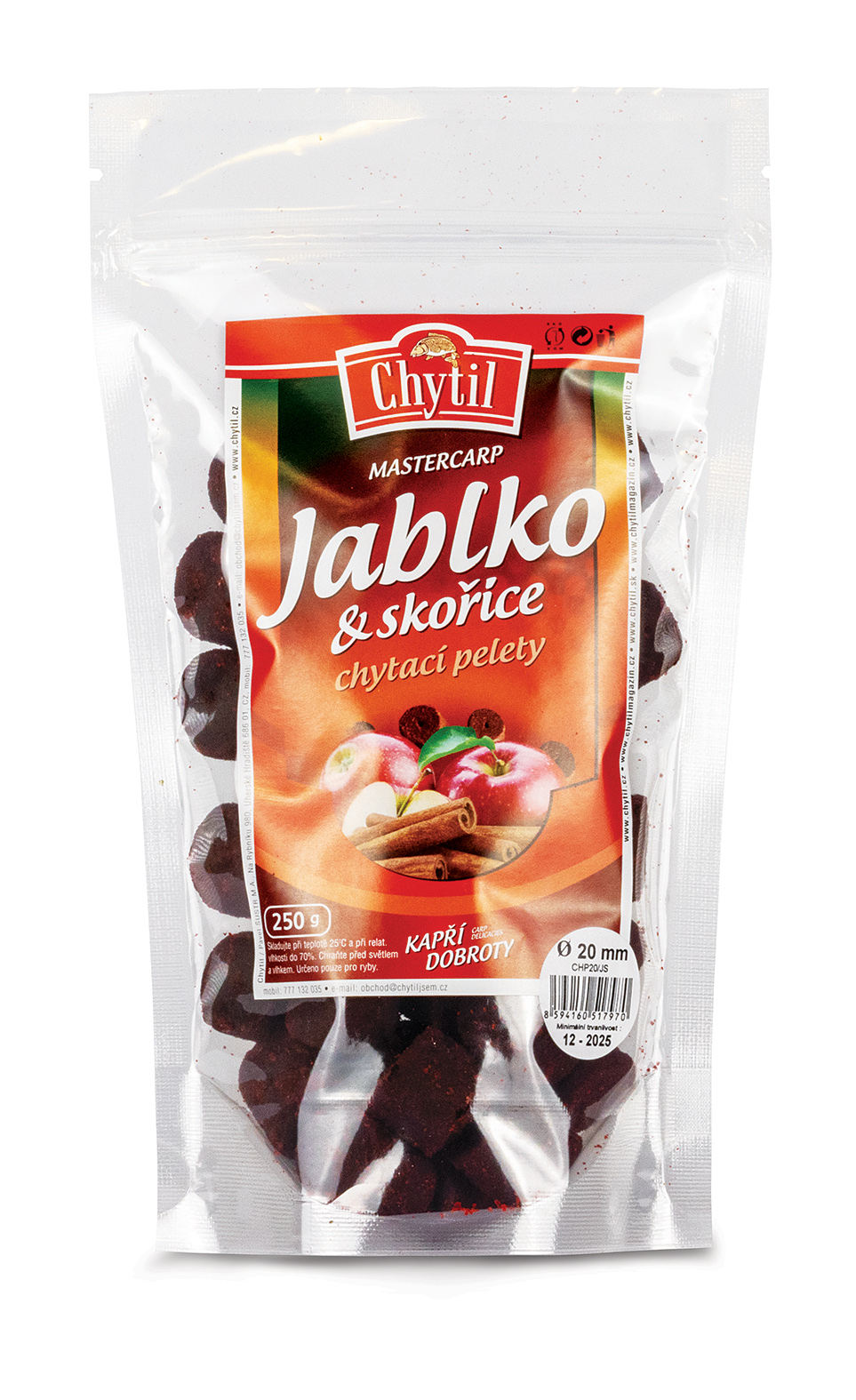 Chytací pelety s dírou 250 g/20mm/ – Indian spice