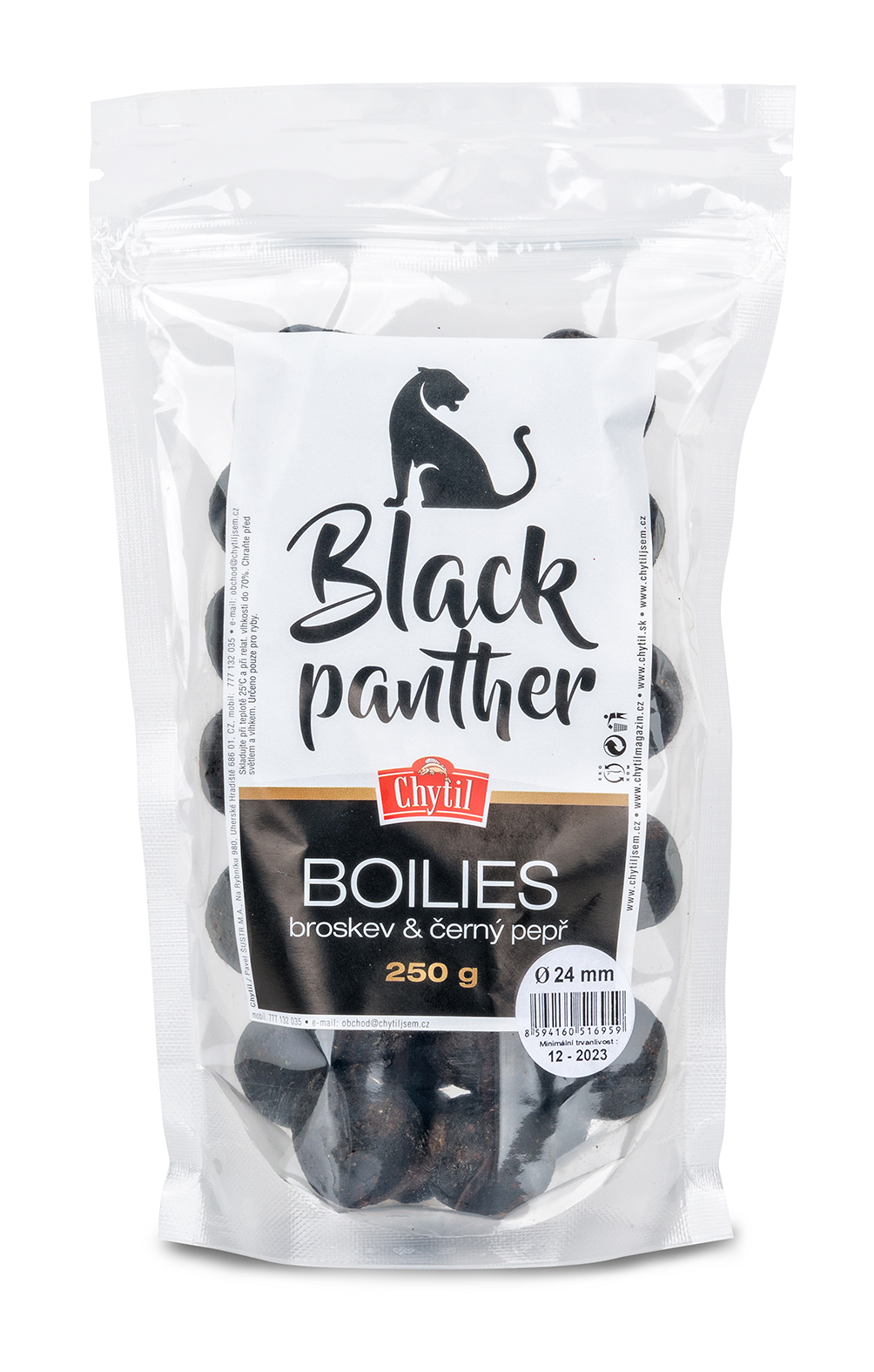 Boilies - Black Panther – Broskev, Černý pepř