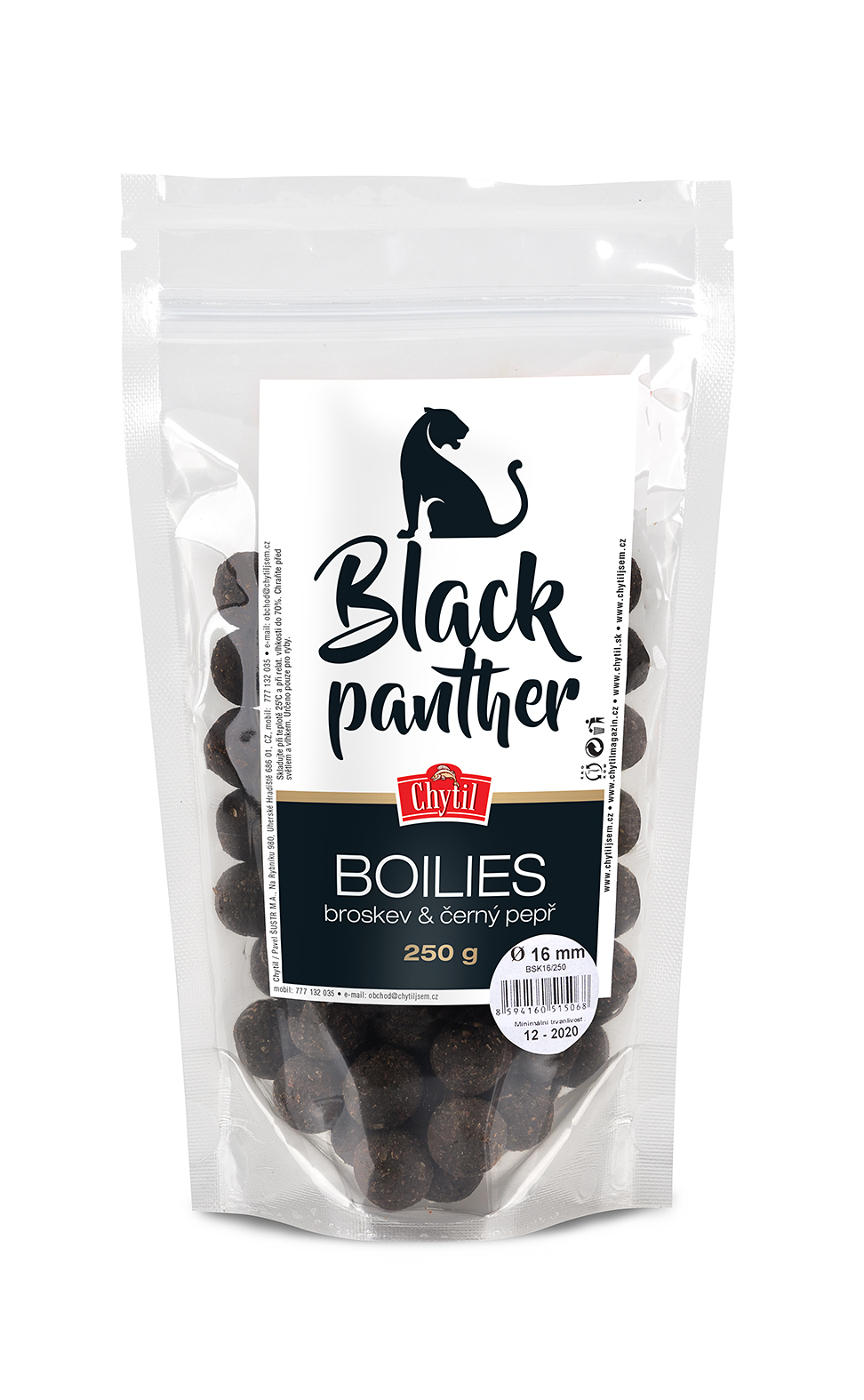 Boilies - Black Panther – Broskev, Černý pepř