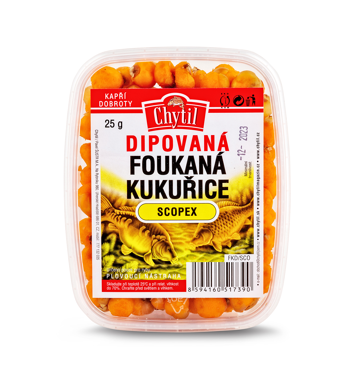 Dipovaná foukaná kukuřice 25g – VANILKA