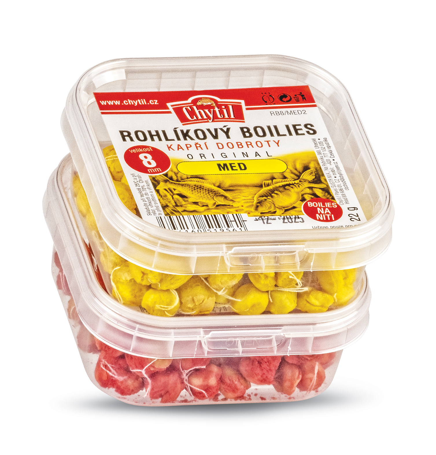 Rohlíkový boilies 8 mm, 22 g – SCOPEX