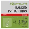 korum navazec banded hair rigs barbed 8 ks delka 15
