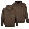 avid carp mikina compound zip hoodie brown