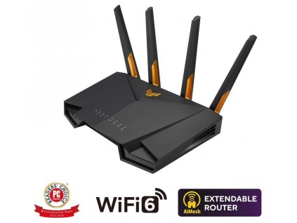 ASUS TUF-AX4200 (AX4200) WiFi 6 Extendable Gaming Router, 2.5G port, AiMesh, 4G/5G Mobile Tethering 4711081773160