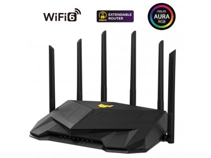 ASUS TUF-AX6000 (AX6000) WiFi 6 Extendable Gaming Router, 2.5G porty, AiMesh, 4G/5G Mobile Tethering 4711081897002