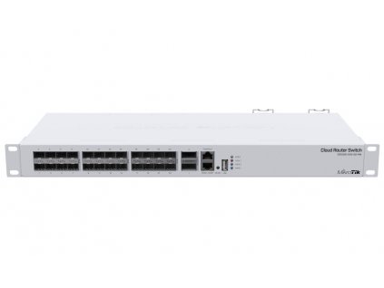 MikroTik Cloud Router Switch CRS326-24S+2Q+RM 650MHz CPU, 64MB, 2x 40 Gbps QSFP+, 24x 10 Gbps SFP+, ROS L5, PSU,1U 4752224002211
