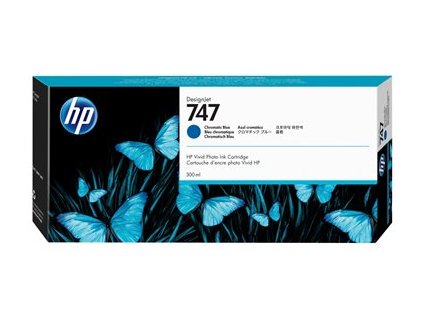 HP 747 - 300 ml - chromatická modrá - originální - DesignJet - inkoustová cartridge - pro DesignJet Z9+ PostScript, Z9+dr, Z9+dr PostScript 0191628213603