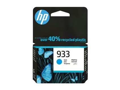 HP 933 - 4 ml - azurová - originální - inkoustová cartridge - pro Officejet 6100, 6600 H711a, 6700, 7110, 7510, 7610, 7612 0195122139940