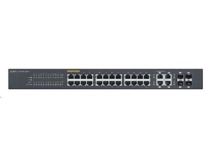 Zyxel GS1920-24HPv2, 28 Port Smart Managed PoE Switch 24x Gigabit Copper PoE and 4x Gigabit dual pers., hybird mode, sta 4718937601936