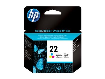 HP 22 - 5 ml - barva (azurová, purpurová, žlutá) - originální - inkoustová cartridge - pro Deskjet F2185, F2187, F2210, F2235, F2240, F2275, F2280, F2290, F375, F4175, F4190, F4194 0884962780794