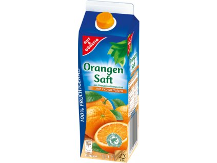 G&G Pomerančový džus s dužinou 100%, 1l
