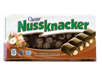 Choceur Nussknacker jemně hořká čokoláda s lískovými ořechy 100g