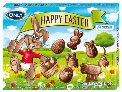 Only Happy Easter velikonoční čokoládové figurky 100g