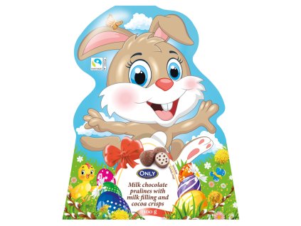 Osterhase Milchschokolade Pralinen mit Milchcremefuellung und Kakao Cerealien 100g Bild 1 Zoombild