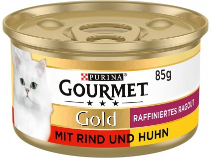 Purina GOURMET Gold s hovězím a kuřecím 85 g