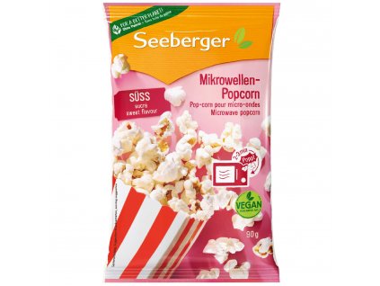 9144 1 seeberger popcorn do mikrovlnky sladky 100g