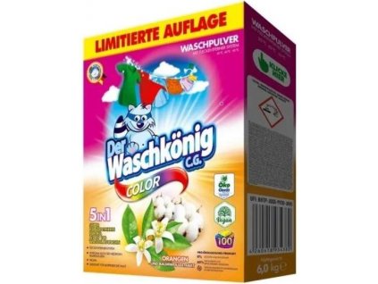 Waschkönig Color prášek s výtažky extraktu z pomerančů a bavlny 100 dávek, 6 kg