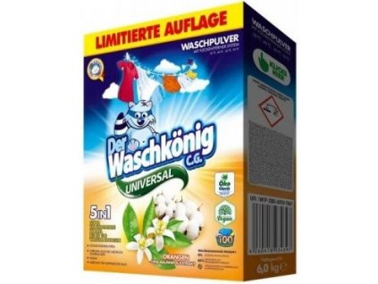Waschkönig Universal prášek s výtažky extraktu z pomerančů a bavlny 100 dávek, 6 kg