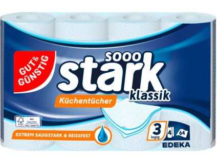 G&G Kuchyňské utěrky 3 vrstvé, extra pevné a savé 4 ks á 51 útržků