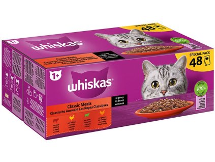 Whiskas Classic Meals Megapack 48 x 85g, 4,08 kg