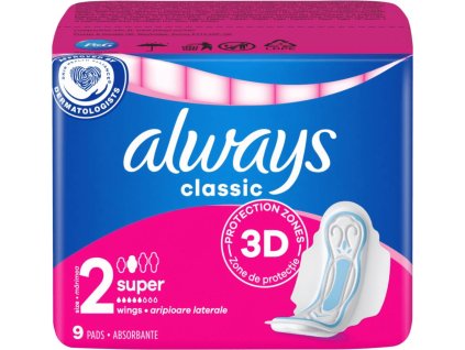 Always vložky Classic 9ks Maxi Ks