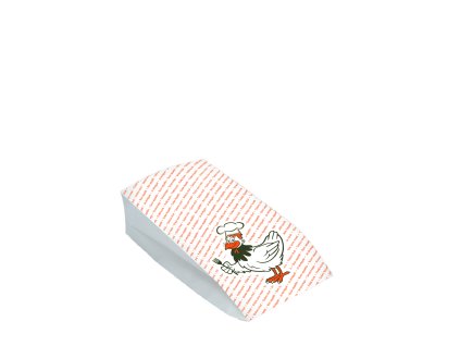 Papierové vrecko 2vrstvé nepremastiteľné 10,5+5,5 x 24 cm `1/2` na kurča [100 ks]
