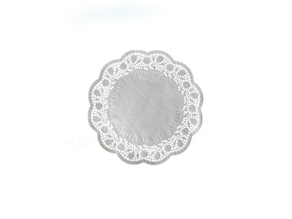 Dekoračná krajka (PAP) okrúhla biela Ø16cm [100 ks]