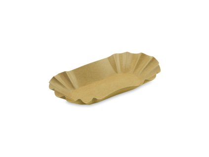 Papierová miska nepremastiteľná oválna kraft 17,5 x 10,5 x 3 cm [250 ks]