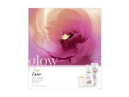 Kazeta: Dove WOMEN Glowing Premium SG 225ml+TM 225ml+sviečka Ks