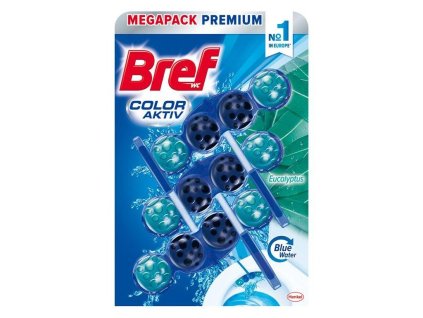 Bref Color Aktiv WC závesný blok tuhý 3 x 50 g Eukalyptus
