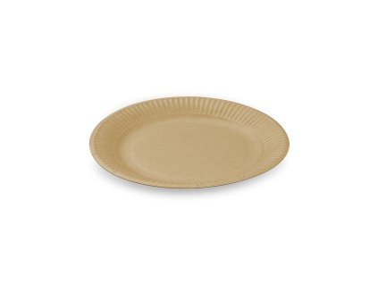 Papierový tanier (FSC Mix) nepremastiteľný kraft Ø18cm [100 ks]