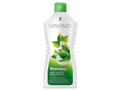 VAKAVO Vlasový šampon breza a žihľava 550 ml, X