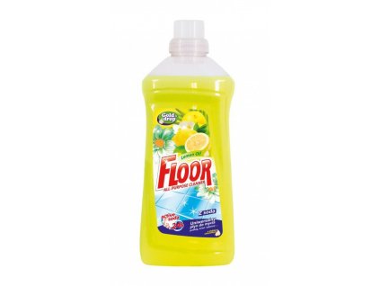 Floor - citrón s aktívnou sódou, univerzálny prípravok na umývanie podláh, obkladov a dlažieb, žltý, 1 L