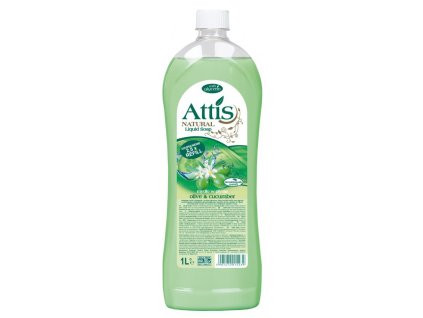 ATTIS Natural - Olive and Cucumber, tekuté mydlo s glycerínom,1 L