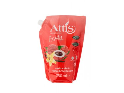 ATTIS - Lychee and Vanilla Doypack, tekuté mydlo s glycerínom, 750 ml