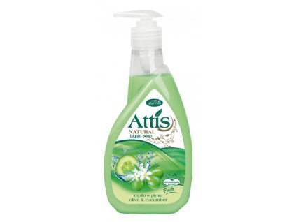 ATTIS Natural - Olive & Cucumber, tekuté mydlo s glycerínom, 400 ml