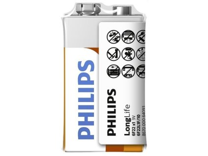 Batéria Philips LONGLIFE 6F22S 9V "TRAY