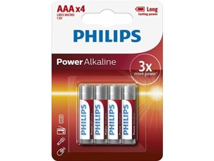 Batéria Philips Power akaline LR03 1.5V AAA