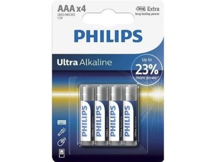 Batéria Philips ULTRA ALKALINE LR03-P4 AAA