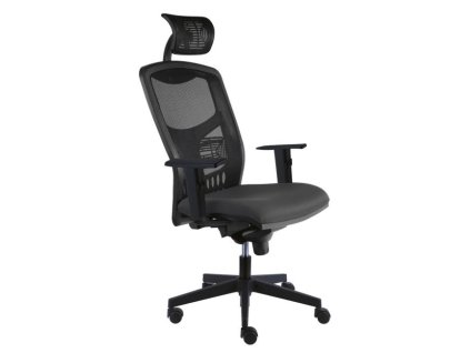 Kancelárska stolička York Net, E-SY+ PDH+ podrúčky sivá