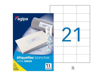 Etikety univerzálne 70x42,4mm Express Agipa A4 100 hárkov