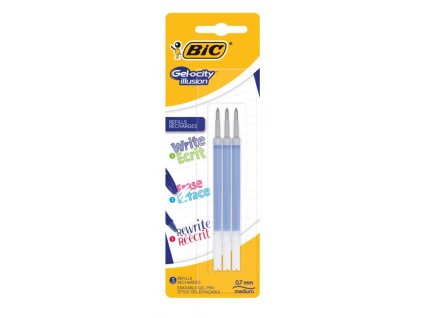 Náhradná náplň do gélového rollera BIC Gelocity ILLUSION Modrá Blister 3ks