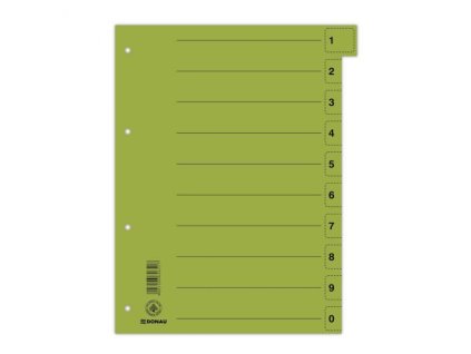 Kartónový rozraďovač DONAU odtrhávací zelený