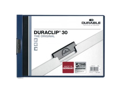 Obal s klipom A4 na šírku DURACLIP Original modrý