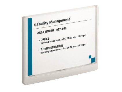 Informačná tabuľka Click Sign 210x148,5 biela